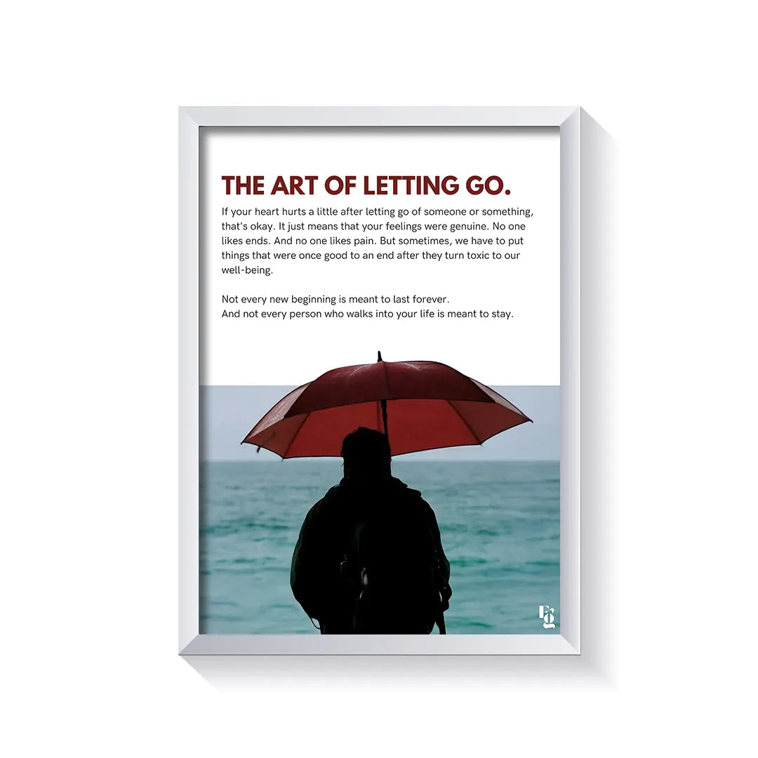 Art Of Letting Go frame white