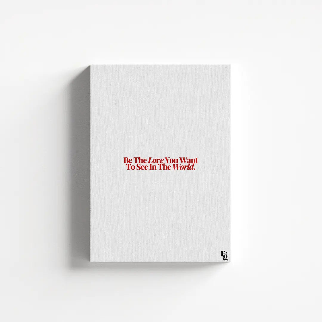 Be The Love Typography canvas 1