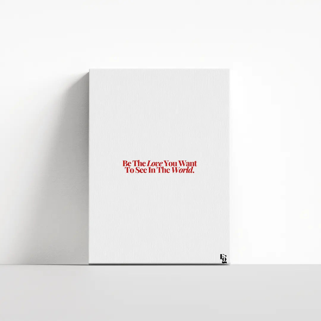 Be The Love Typography canvas 4