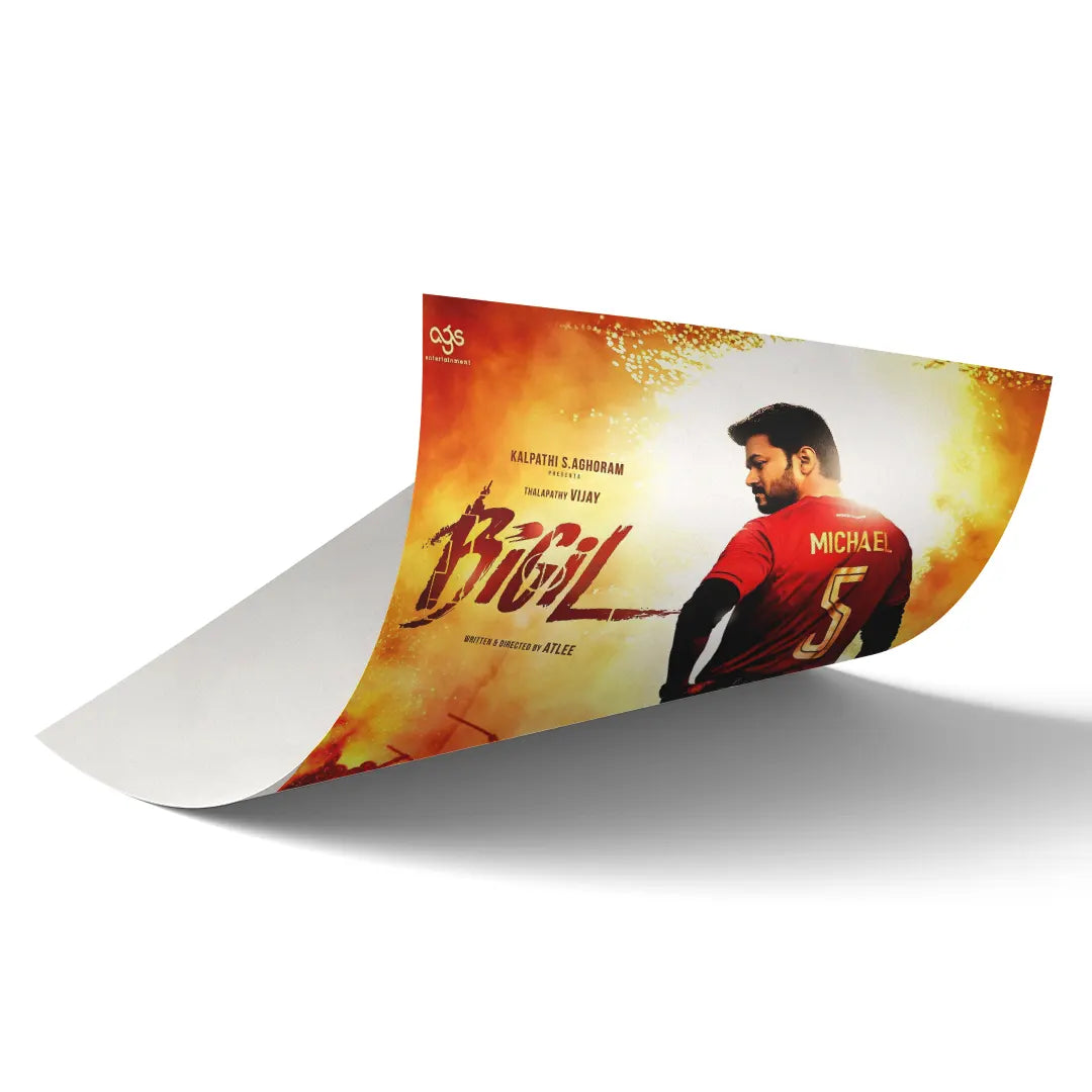 Bigil 2019 V1 Original Movie art poster 2