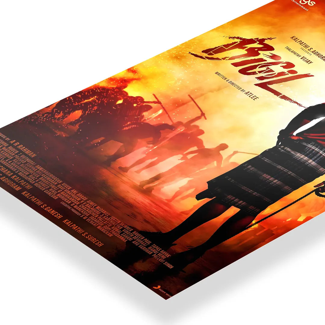 Bigil 2019 V1 Original Movie art poster 3