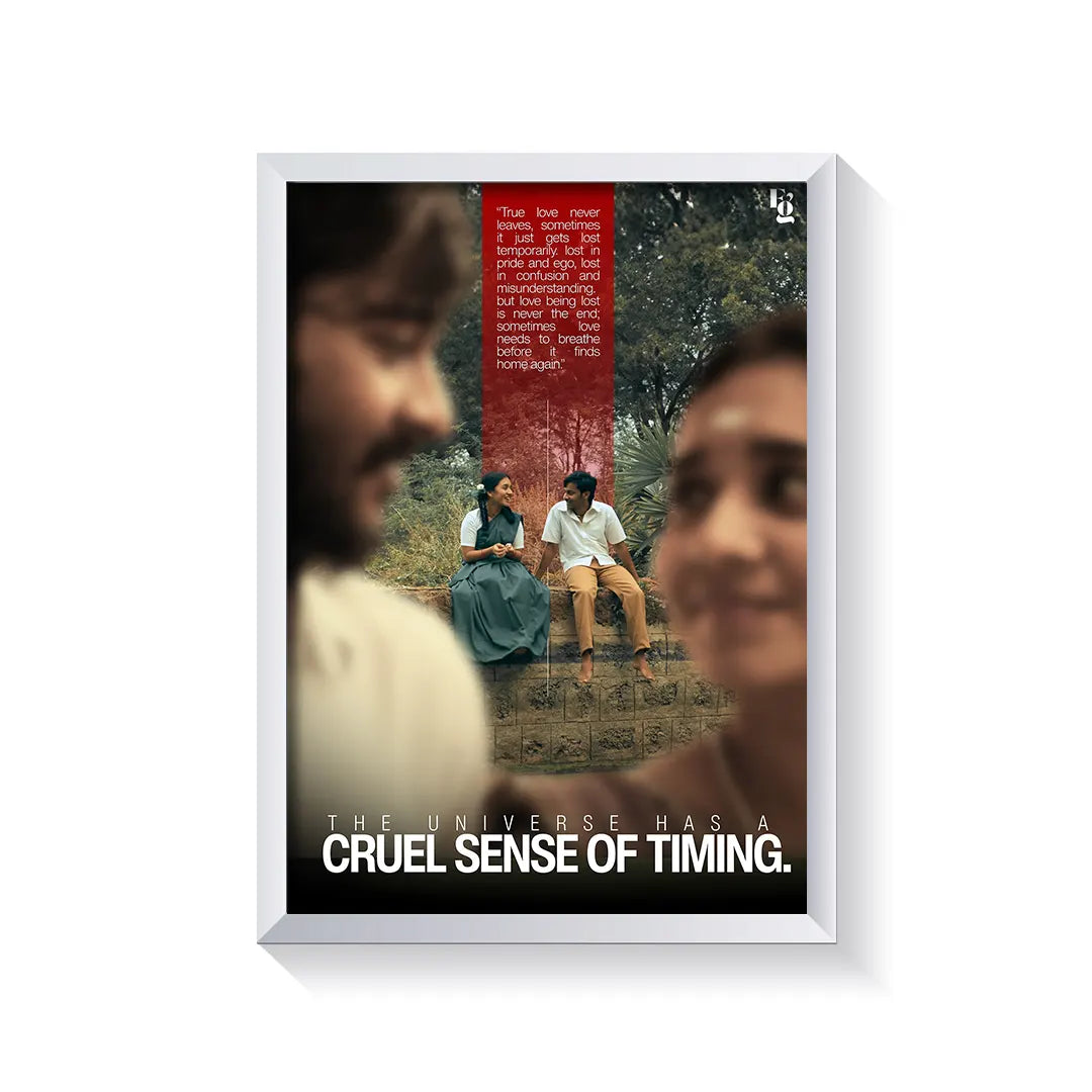 Cruel Sense Of Timing frame white