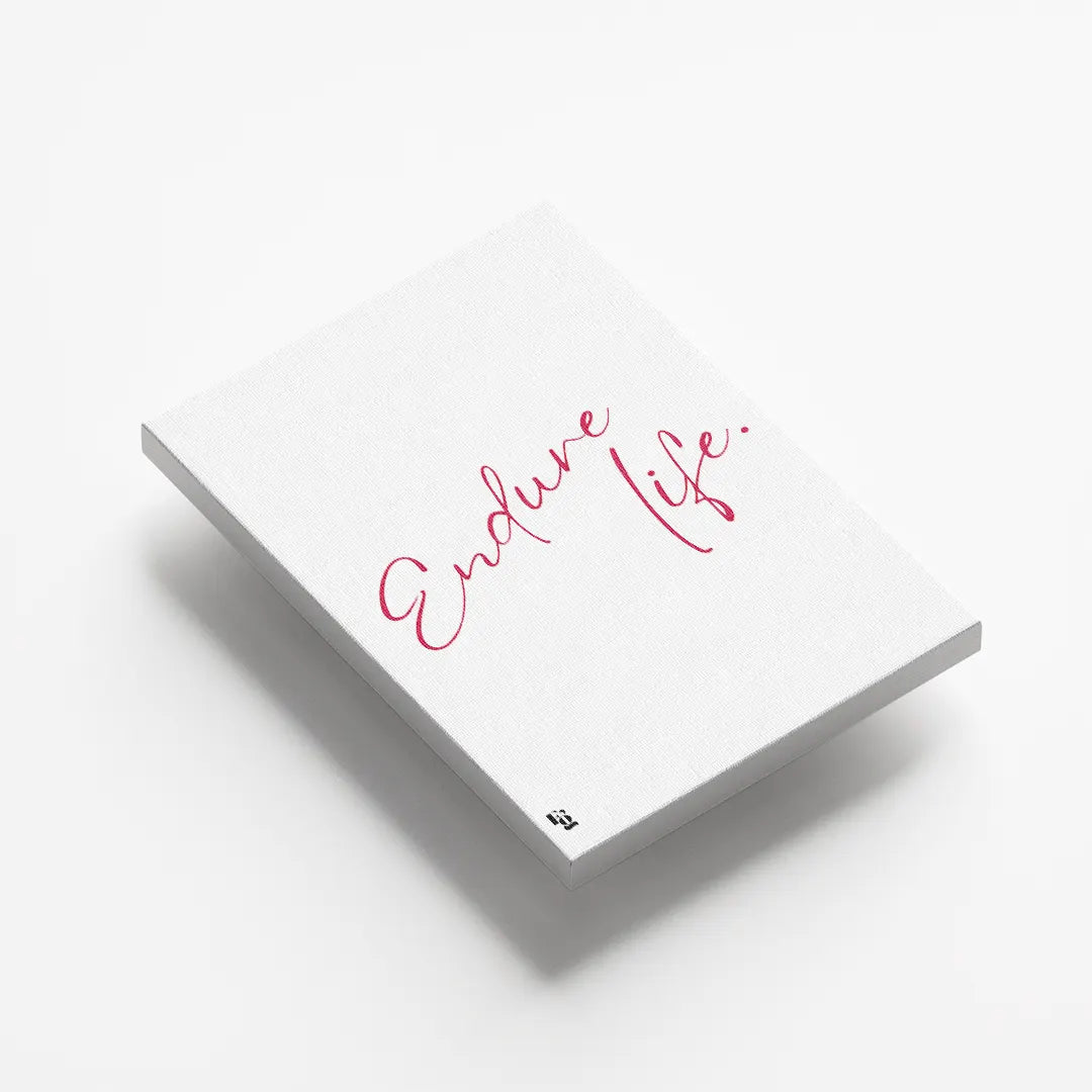 Endure Life Typography canvas 5