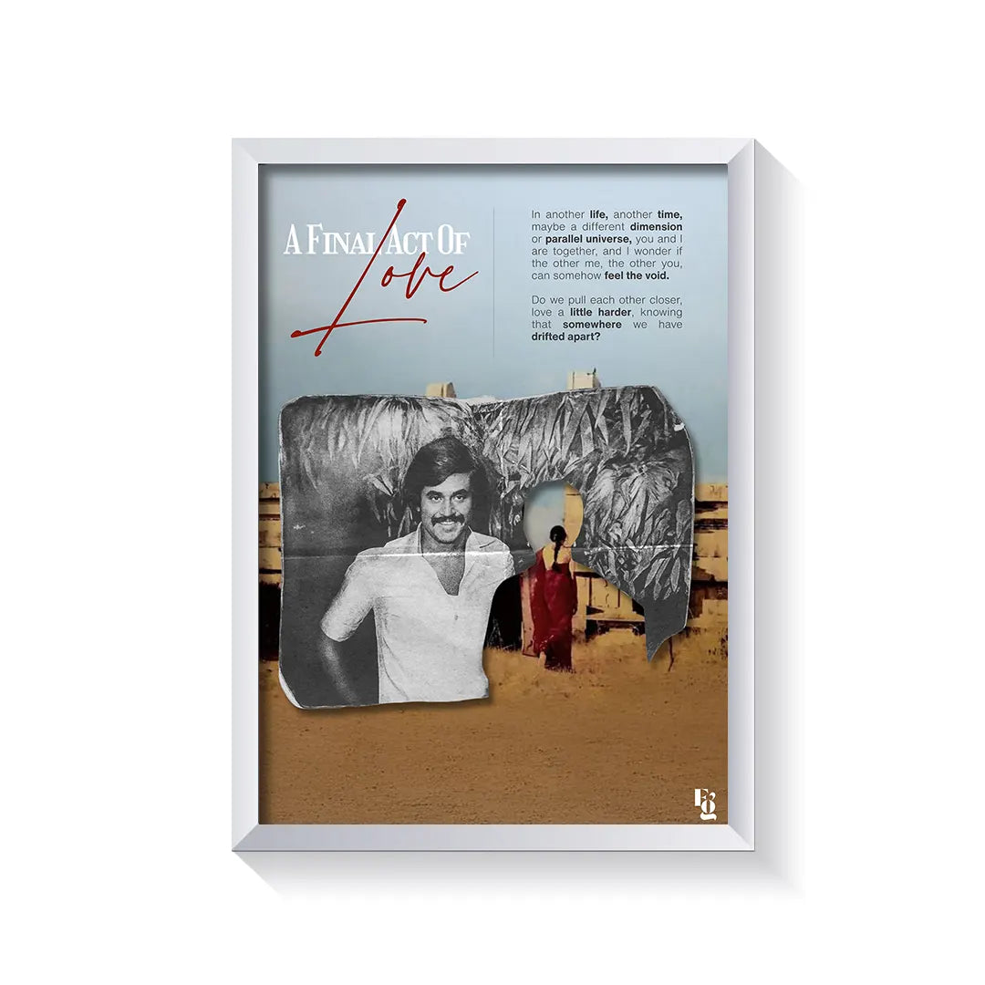 His Final Act Of Love frame white