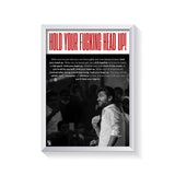 Hold Your Head Up V2 frame white