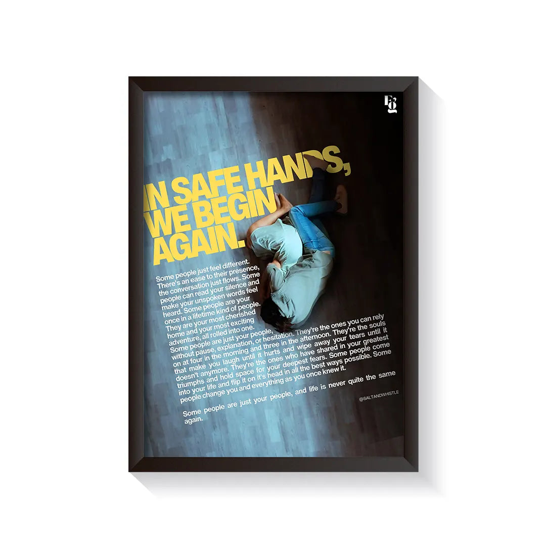 In Safe Hands frame black