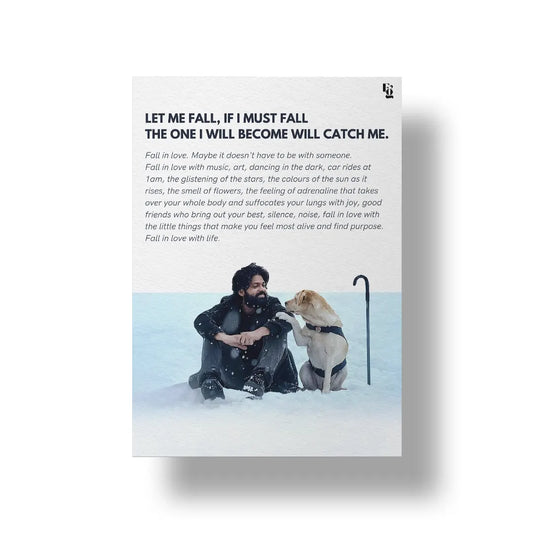 Let me fall Charlie 777 art poster 1