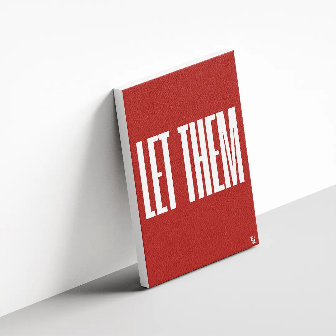 Let Them Typography canvas 3