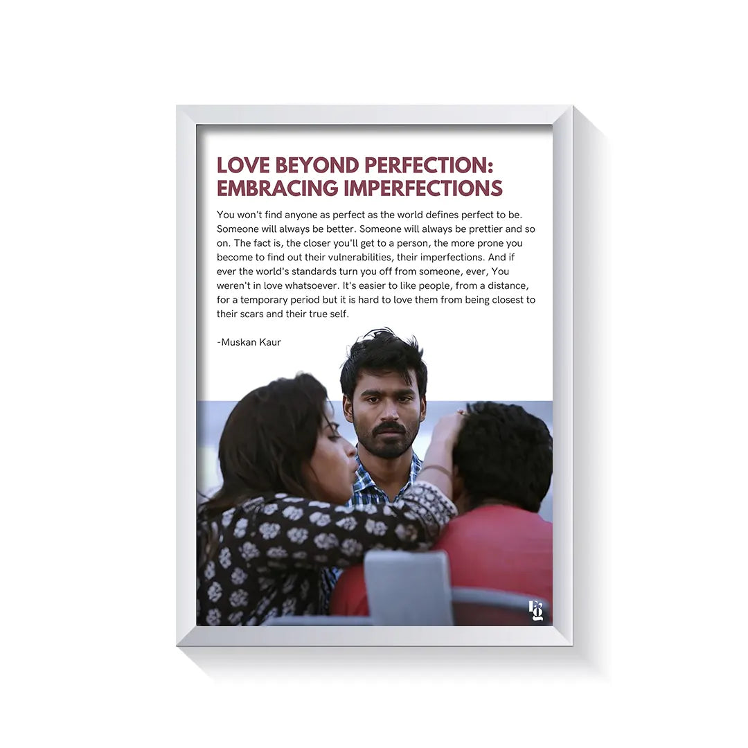 Love Beyond Perfection frame white