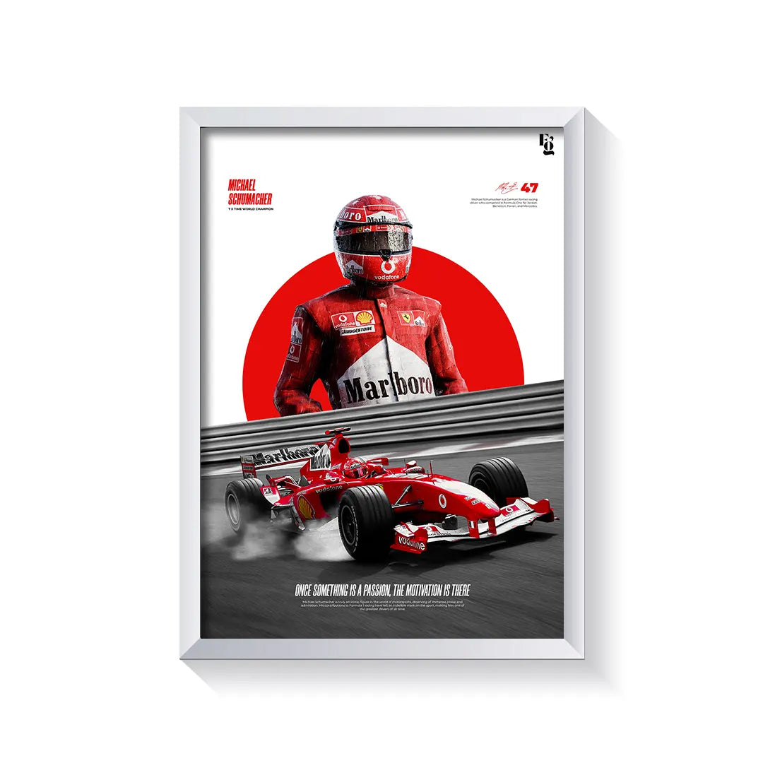Michael Schumacher frame white