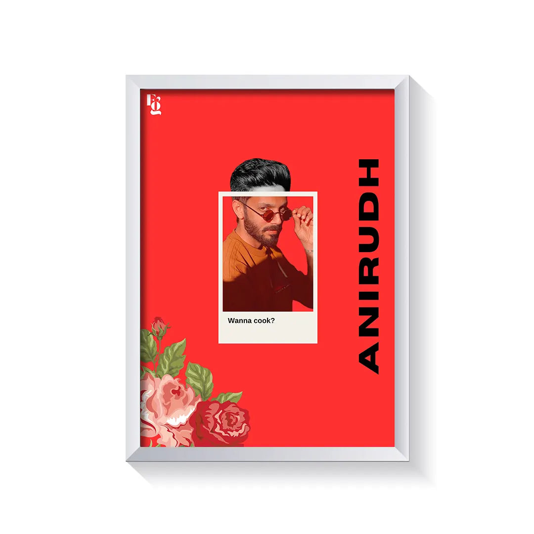 Music Director X Anirudh frame white