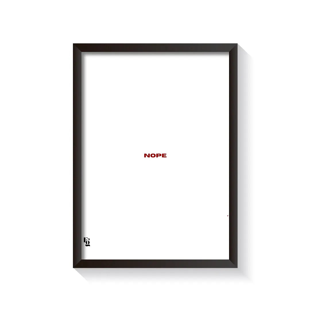 Nope Typography frame black