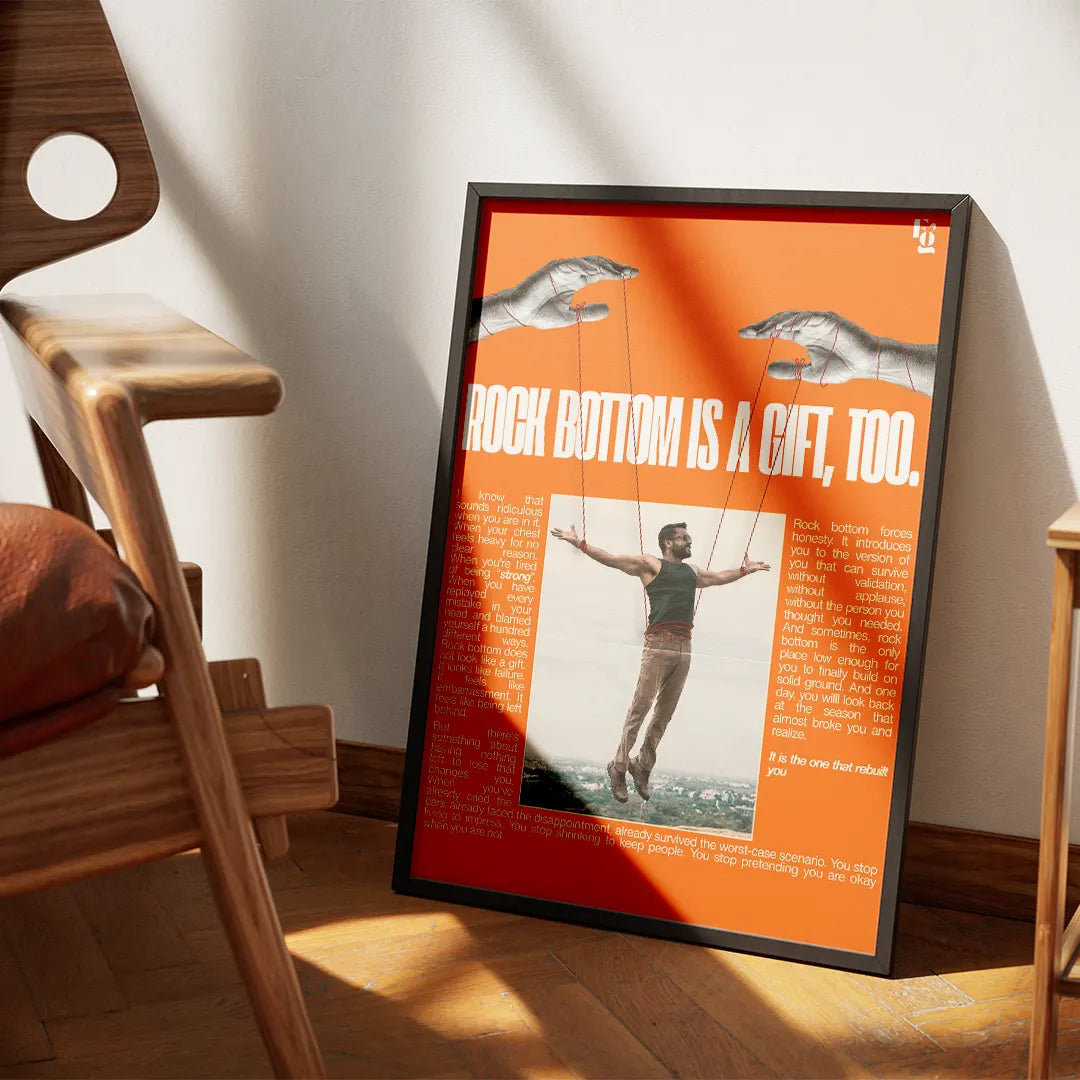 Rock Bottom Is A Gift frame 1