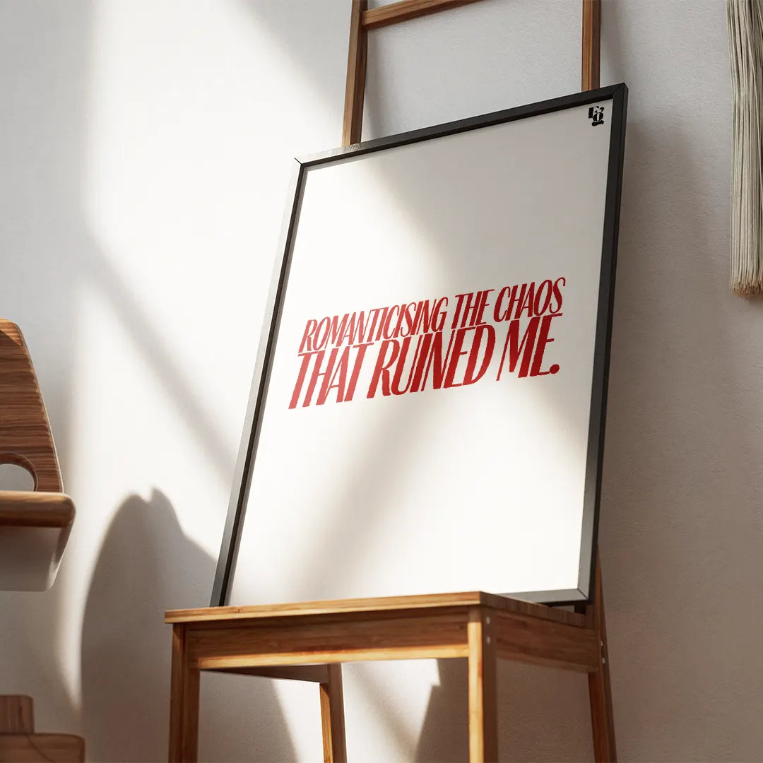 Romanticising The Chaos Typography frame 2