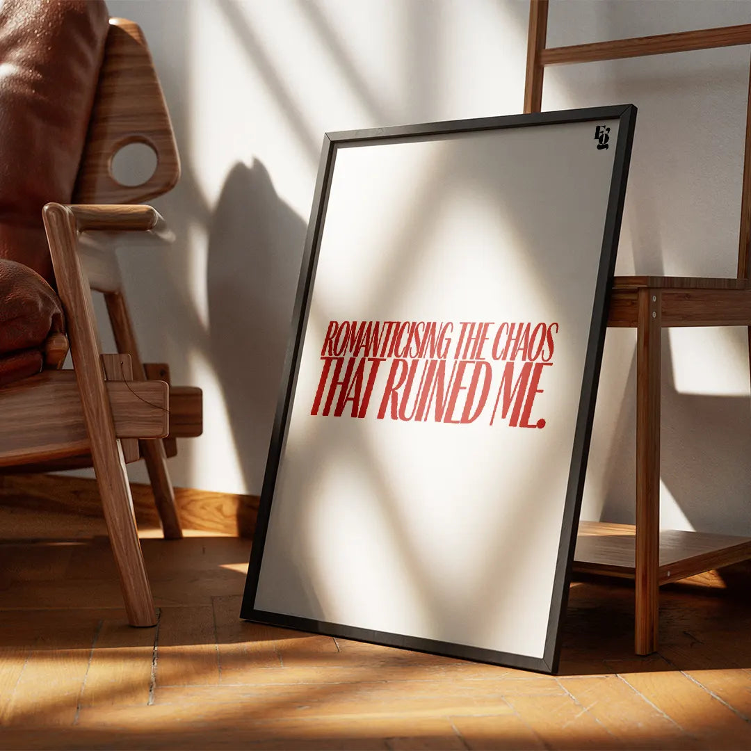 Romanticising The Chaos Typography frame 3
