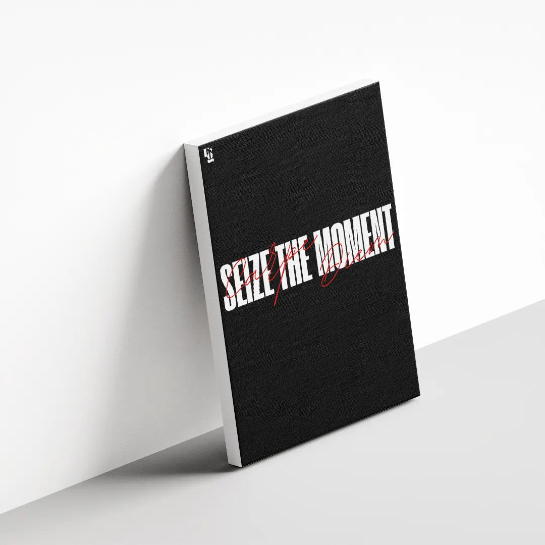 Seize The Moment Typography canvas 3