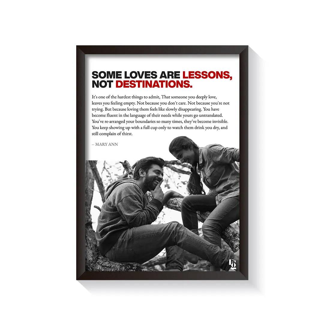 Some Loves Are Lessons frame black