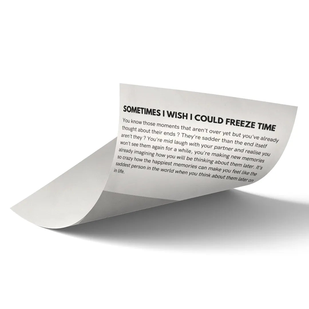 Sometimes I Wish I Could Freeze Time V2 art poster 2