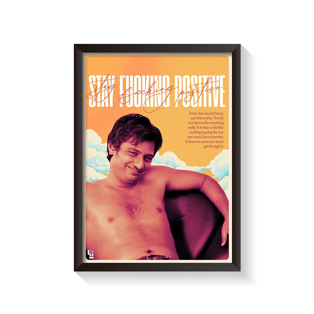 Stay Positive frame black