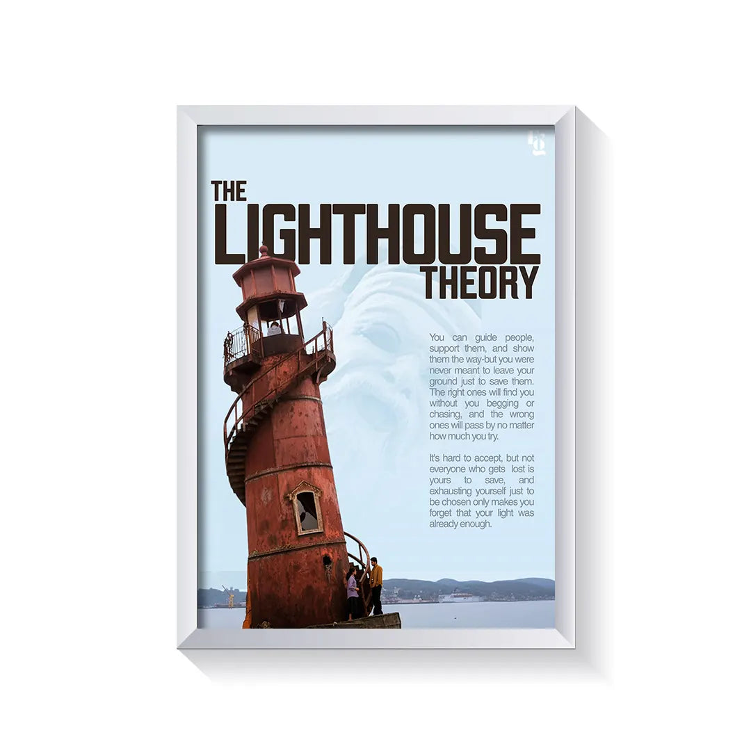 The Lighthouse Theory frame white