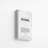 The Shape Of Becoming Typography canvas 2