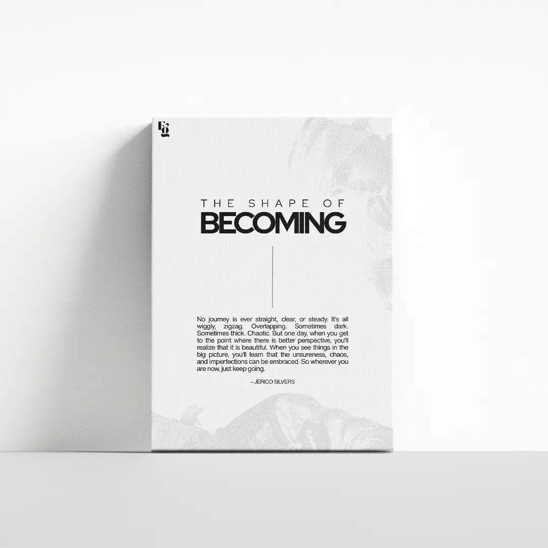 The Shape Of Becoming Typography canvas 4