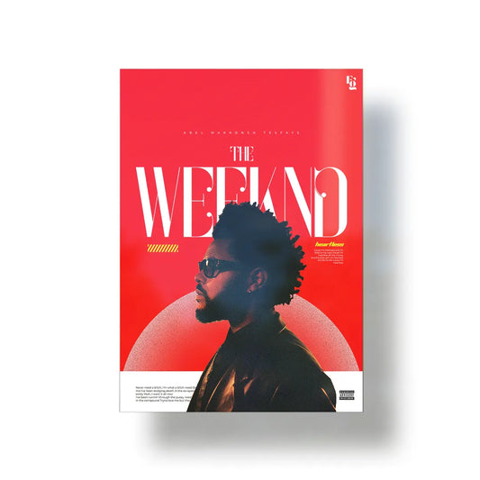 The Weeknd metal poster 1