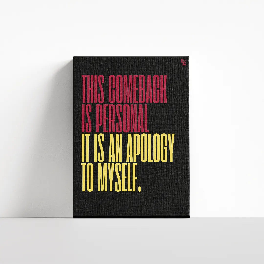 This Comeback Is Personal Typography canvas 4