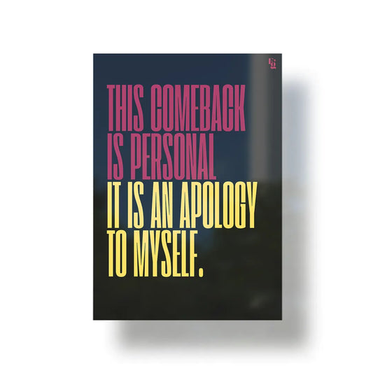 This Comeback Is Personal Typography metal poster 1