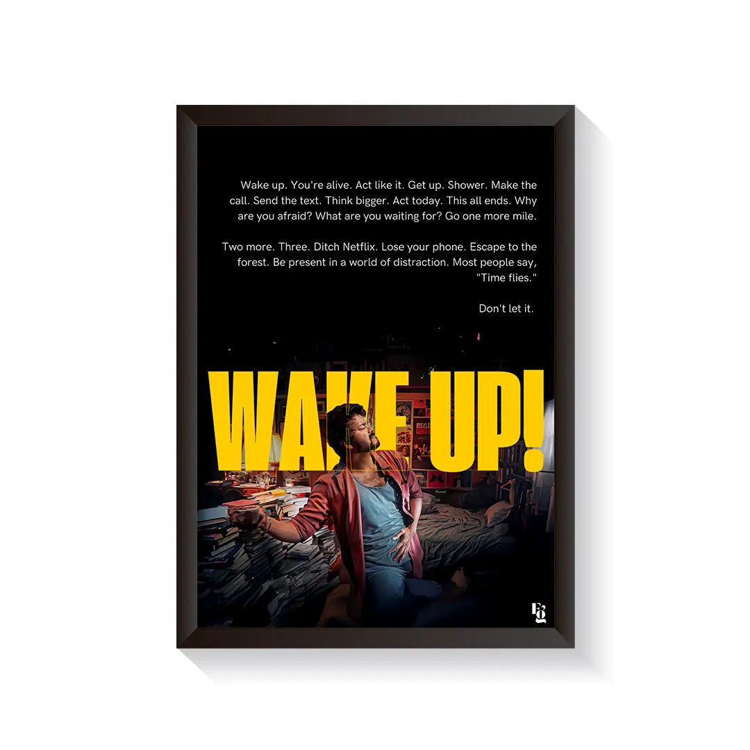 Wake up Master Vijay frame black