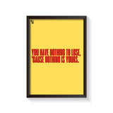 What They Think Typography frame black