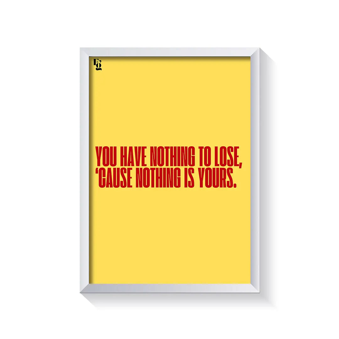 What They Think Typography frame white
