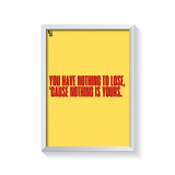 What They Think Typography frame white
