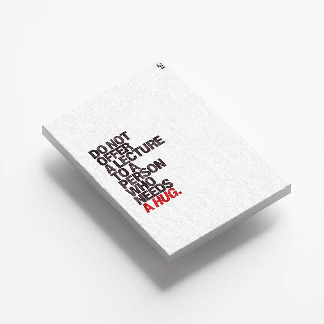 Who Needs A Hug Typography canvas 5