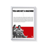 You Are Not A Machine frame white