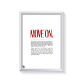 You Don't Have To Move On Typography frame white