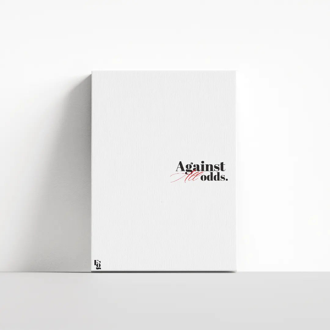 Against All Odds Typography canvas 4