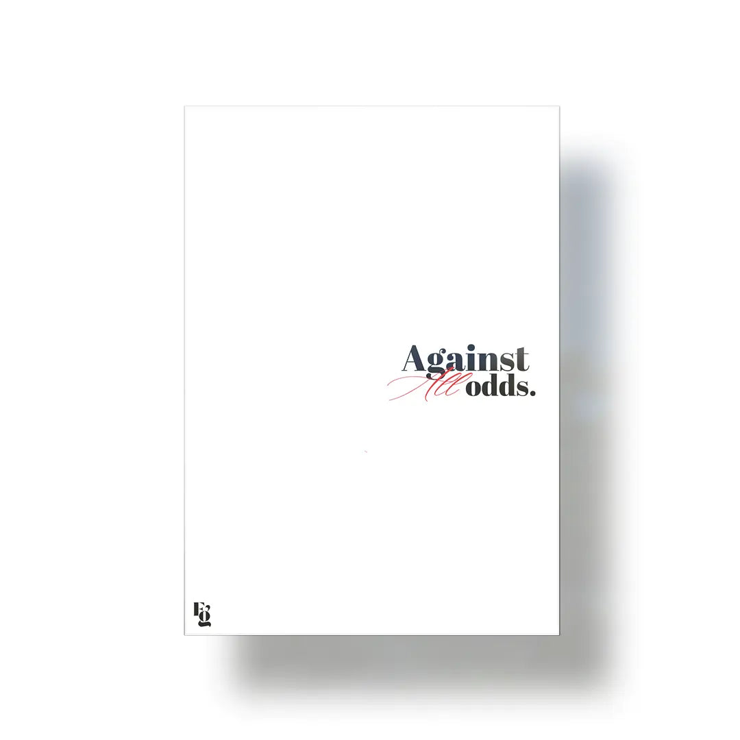 Against All Odds Typography metal poster 1