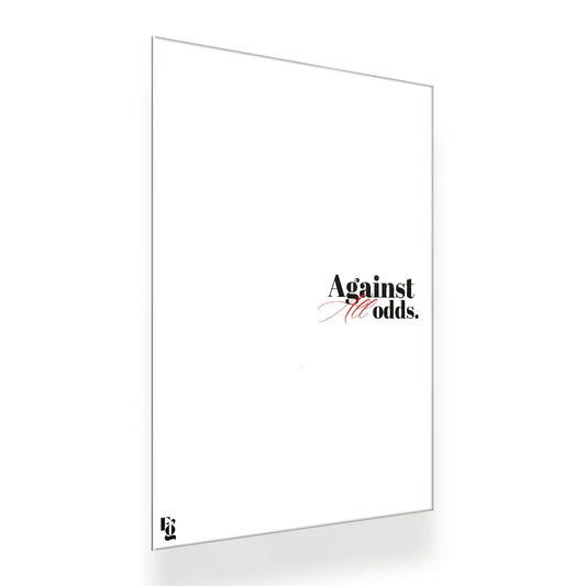 Against All Odds Typography metal poster 2