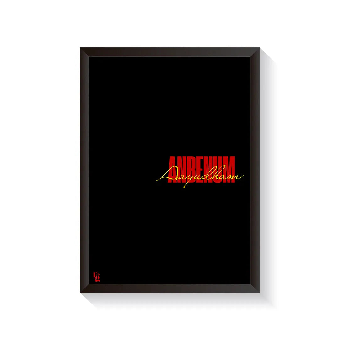 Anbenum Ayudham Typography frame black