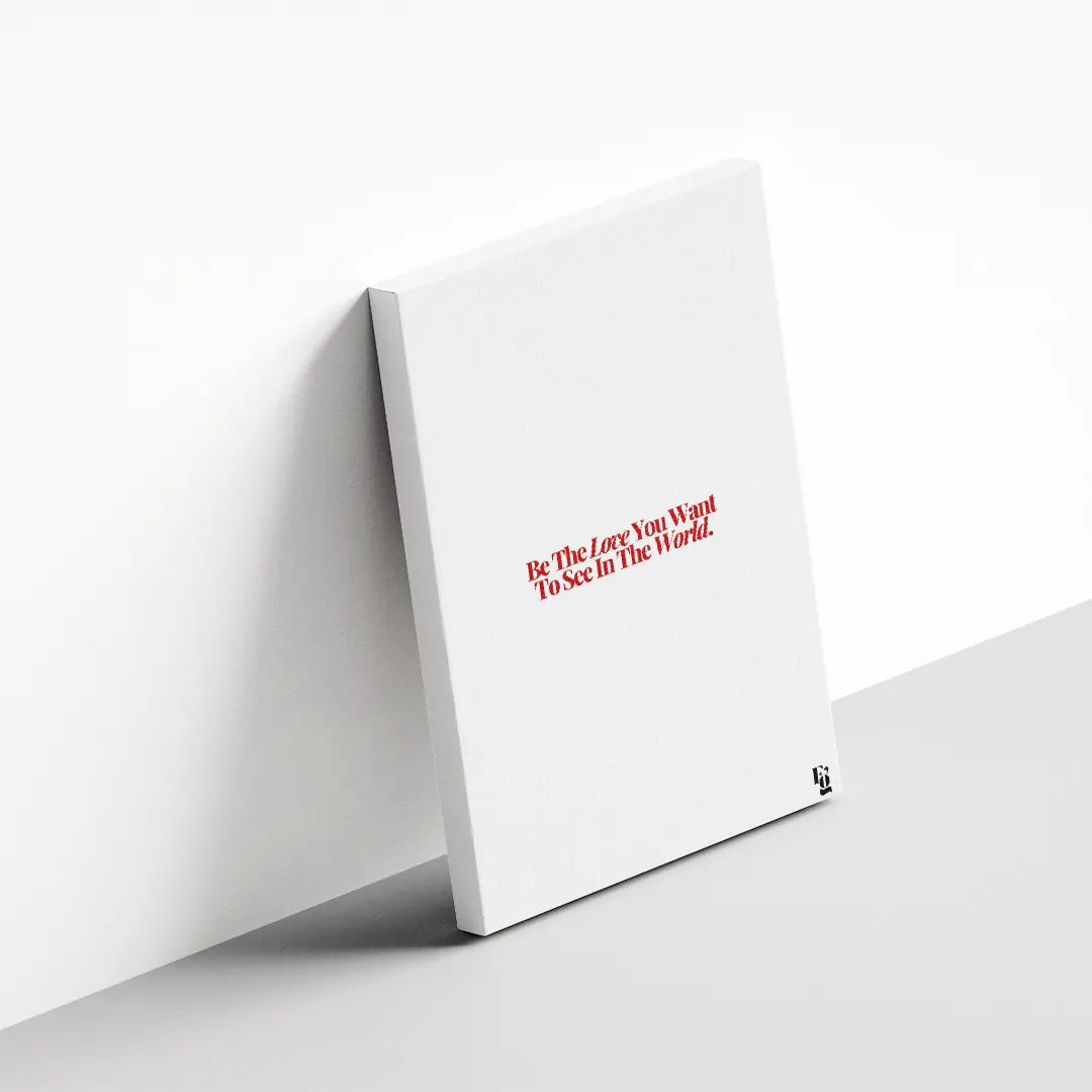Be The Love Typography canvas 3