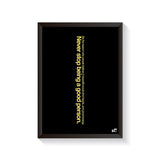Being A Good Person Typography frame black