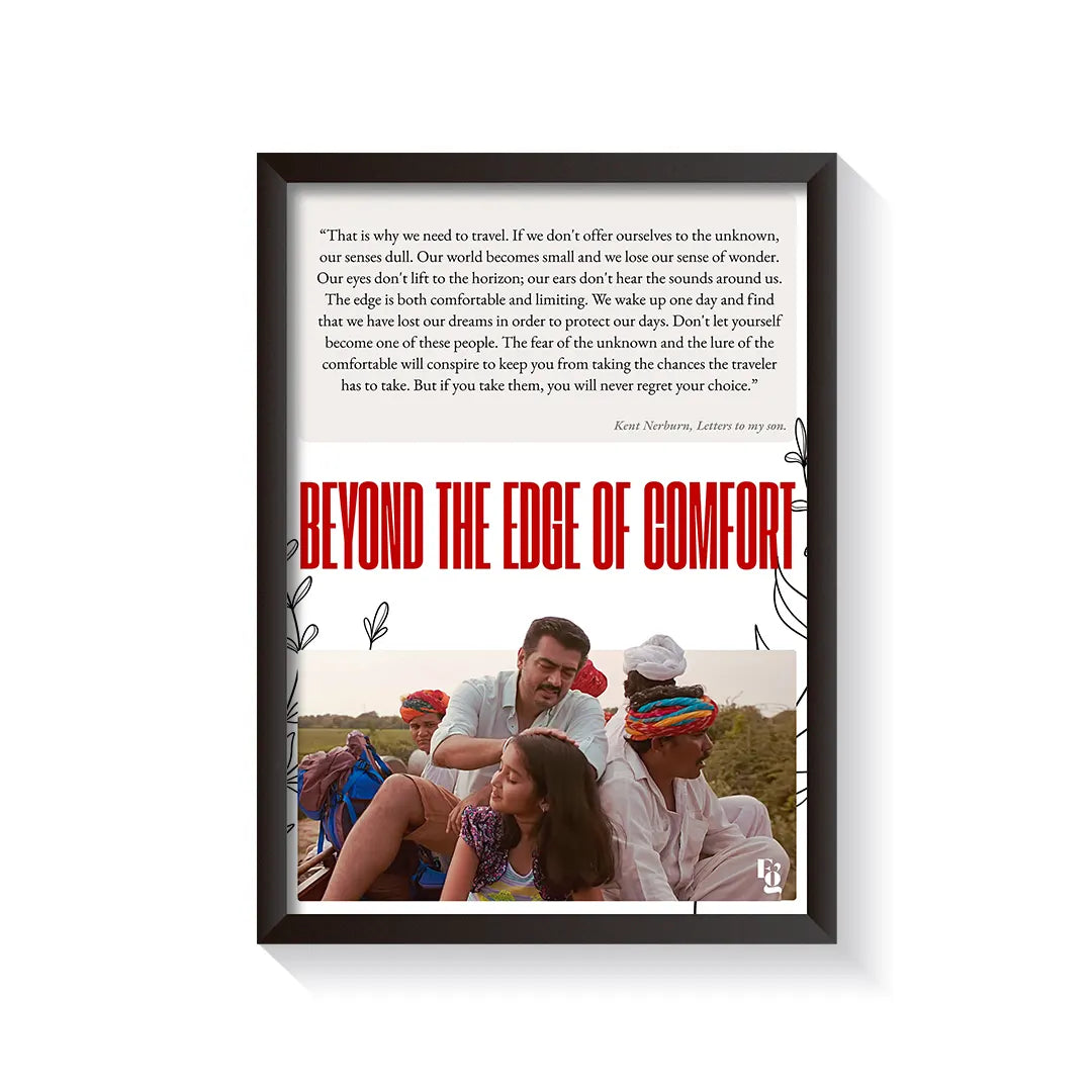 Beyond The Edge Of Comfort frame black