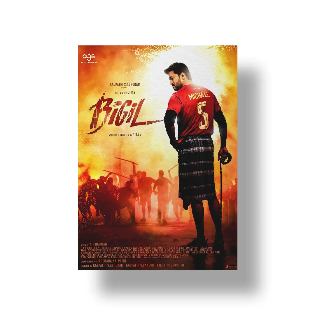 Bigil 2019 V1 Original Movie art poster 1