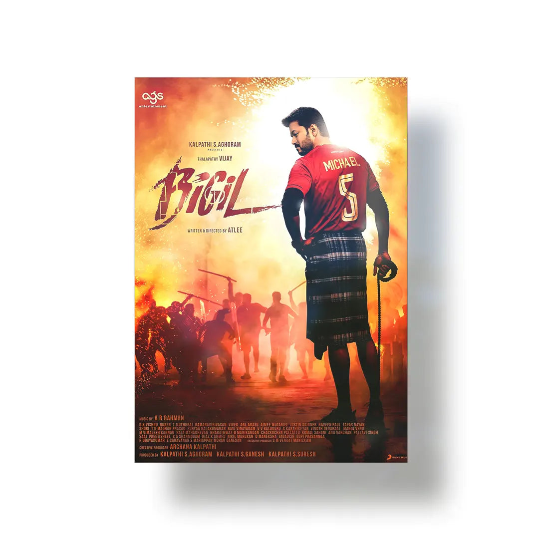 Bigil 2019 V1 Original Movie metal poster 1