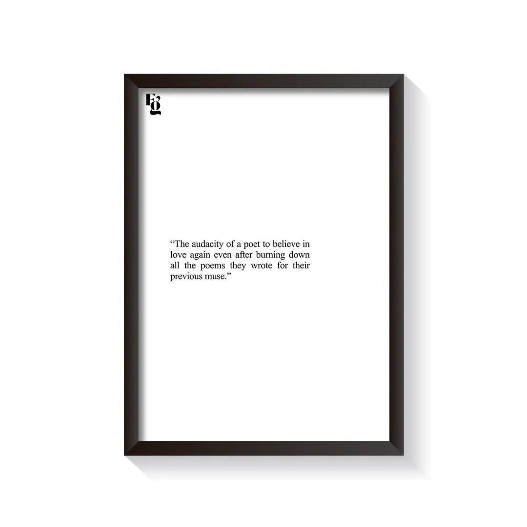 Burning Down All The Poems frame black