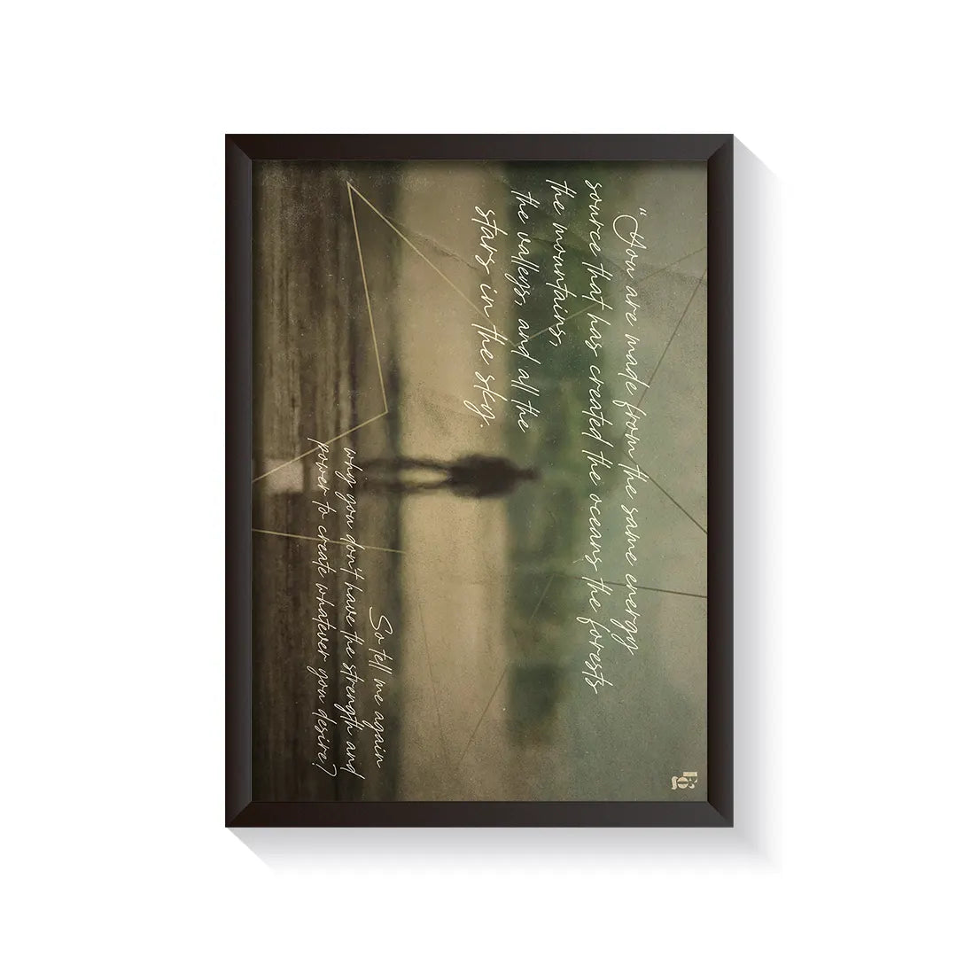 Create Whatever You Desire frame black