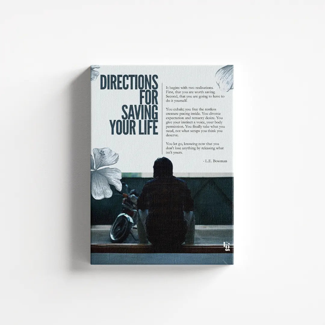 Directions For Saving Your Life canvas 1
