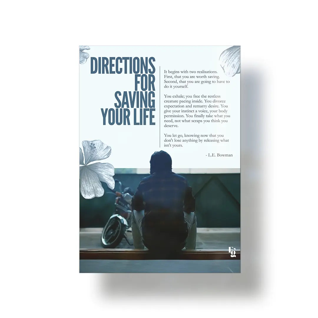 Directions For Saving Your Life metal poster 1