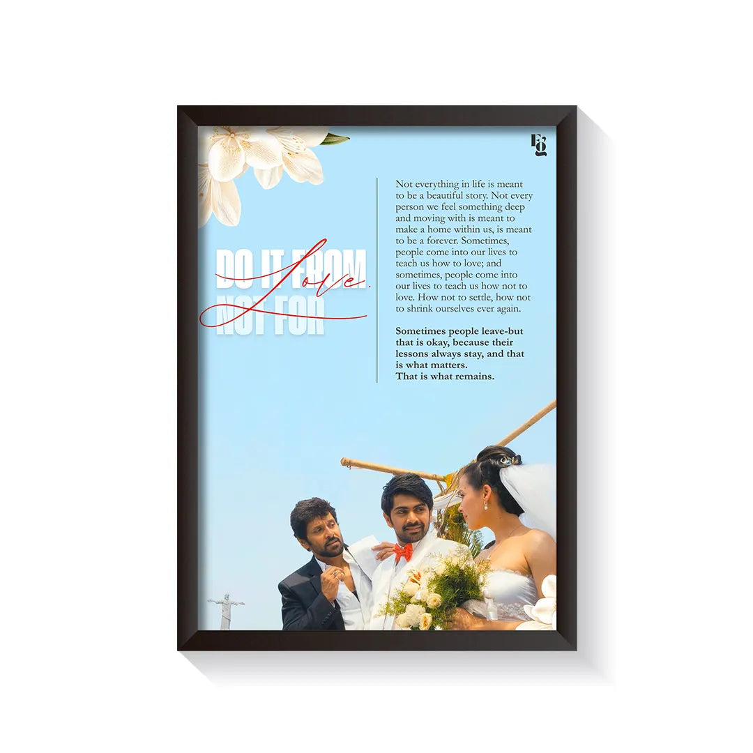 Do It From Love frame black